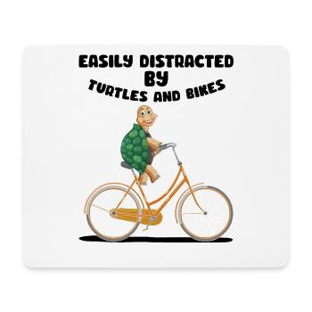 Turtles And Bicycles Bicycle Marine Biologist - Mouse Pad (horizontal) - white - Front