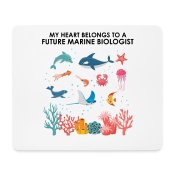 Heart belongs to marine biologist Marine biology sea - Mouse Pad (horizontal) - white - Front