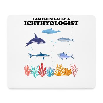 Official Ichthyologist Ichthylogy Marine Biologist - Mouse Pad (horizontal) - white - Front
