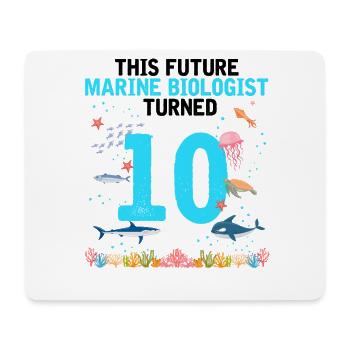 Marine Biology Birthday Party 10 Years Ten - Mouse Pad (horizontal) - white - Front