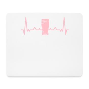 Heartbeat Crafts Bière Alcool Brasseur Boire - Tapis de souris (format paysage) - blanc - Devant