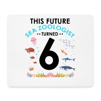 Zooologist Marine Biologist Birthday Party 6 Years - Mouse Pad (horizontal) - white - Front