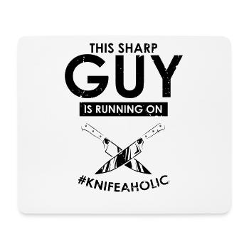 Messersammler Designs Messerfan Messermacher - Mousepad (Querformat) - Weiß - Vorne
