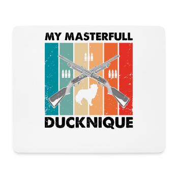 Funny Duck Hunting Design Hunters Hunting Ducks Design - Mouse Pad (horizontal) - white - Front