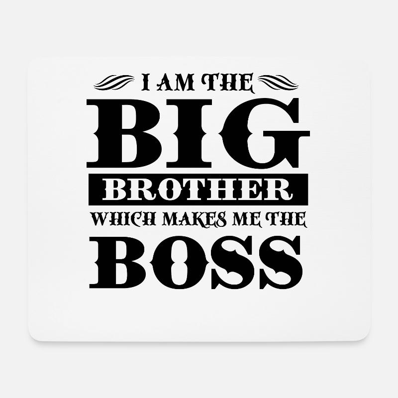 Big Brother Boss - Mousepad (Querformat) - Weiß
