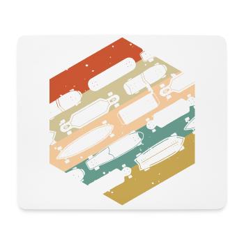 Retro Vintage Skateboards - Mousepad (Querformat) - Weiß - Vorne