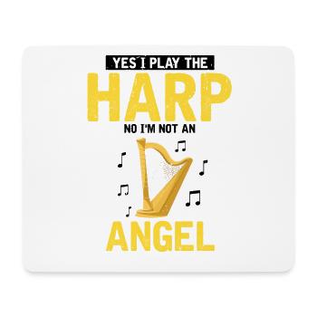 Harfe Design für Harfenist und Harfenspieler - Mousepad (Querformat) - Weiß - Vorne