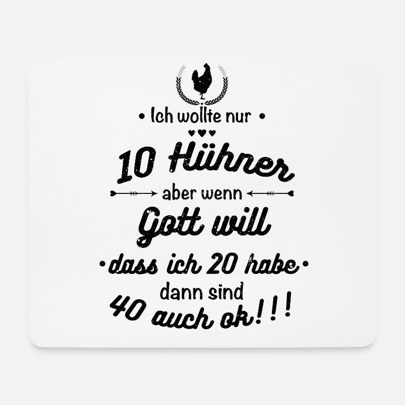 Mehr als 10 Hühner Bauer Landwirt - Mousepad (Querformat) - Weiß