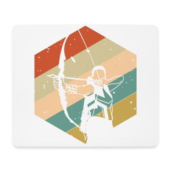 Archer Vintage Rétro - Tapis de souris (format paysage) - blanc - Devant