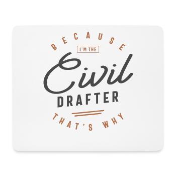 Civil Drafter Job Occupation - Mouse Pad (horizontal) - white - Front