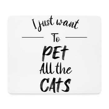 Petting cats - Mouse Pad (horizontal) - white - Front