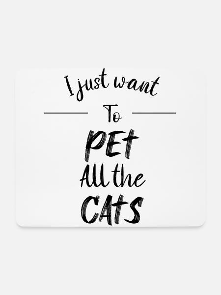 Petting cats - Mouse Pad (horizontal) - white