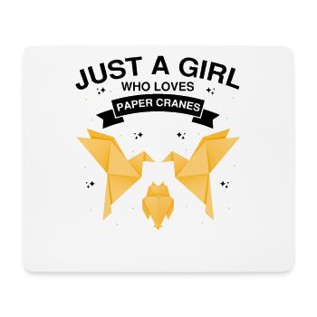 Japanisches Origami Design und Kirigami Origami - Mousepad (Querformat) - Weiß - Vorne
