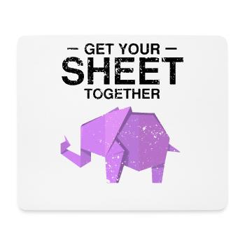 Japanese Origami Design and Kirigami Origami - Mouse Pad (horizontal) - white - Front