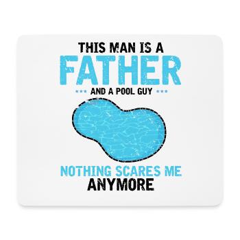 Pool Guy Design für Poolboy und Poolreiniger - Mousepad (Querformat) - Weiß - Vorne