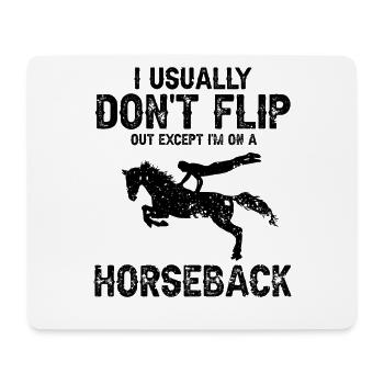 Voltigieren Design und Voltigieren Pferde Designs - Mousepad (Querformat) - Weiß - Vorne