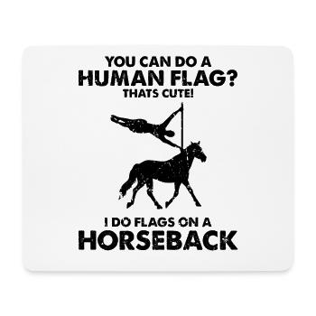 Vaulting Acrobatics Design and Equestrian Horse - Mouse Pad (horizontal) - white - Front