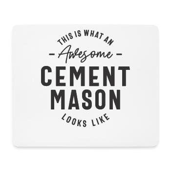 Drôle génial Ciment Mason Occupation - Tapis de souris (format paysage) - blanc - Devant