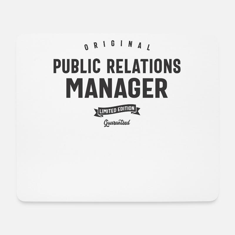 Public Relations Manager Lustige Berufsbezeichnung - Mousepad (Querformat) - Weiß