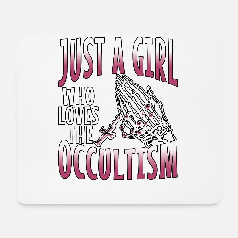 Okkult Goth Gothic Punk Grunge - Mousepad (Querformat) - Weiß