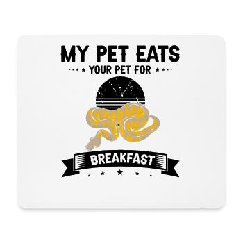 King python design for snake lovers - Mouse Pad (horizontal) - white - Front