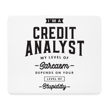 Credit Analyst Funny Job Title - Mouse Pad (horizontal) - white - Front