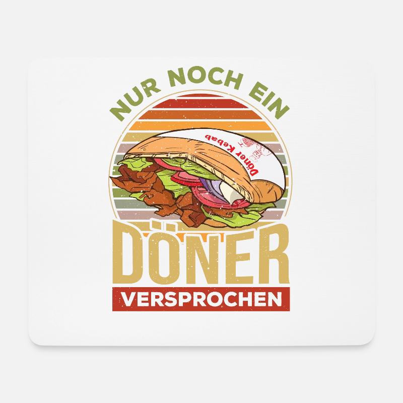 Nur noch einen Döner Kebab Drehspieß - Mousepad (Querformat) - Weiß