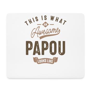 This is What an Awesome Papou Looks Like - Mouse Pad (horizontal) - white - Front