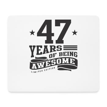 47 Jahre Awesome 47. Geburtstag - Mousepad (Querformat) - Weiß - Vorne
