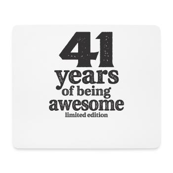 41 Years Of Being Awesome 41st Birthday - Mouse Pad (horizontal) - white - Front