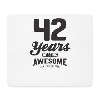 42 Jahre Awesome 42. Geburtstag - Mousepad (Querformat) - Weiß - Vorne