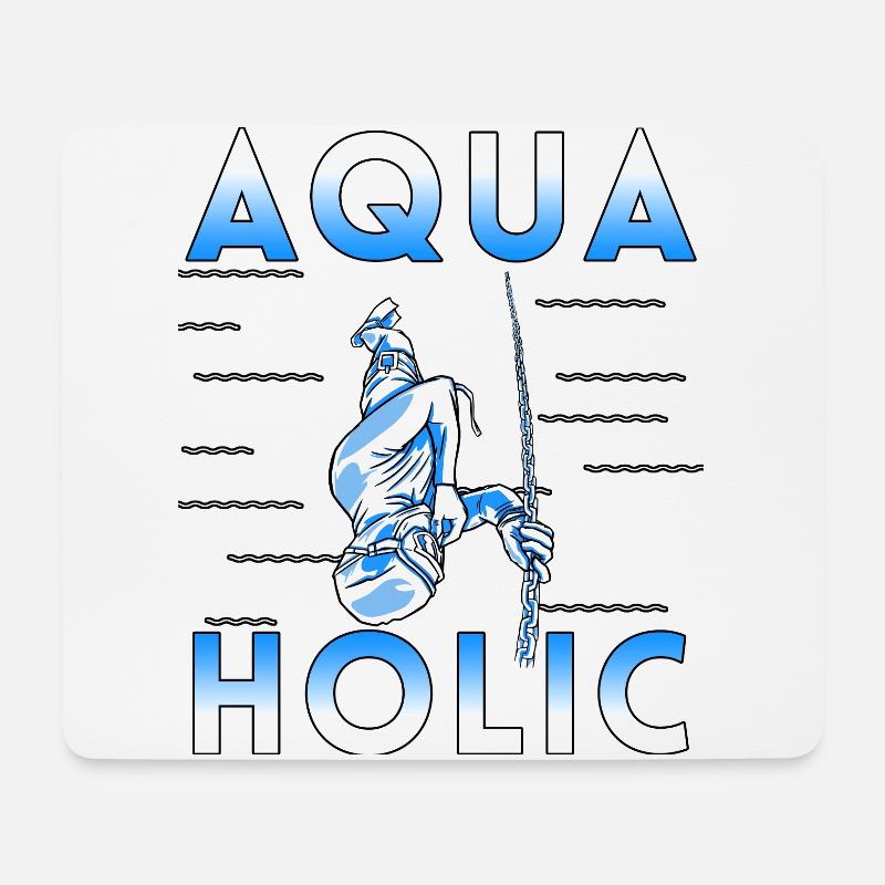 Apnea Diver Freediver Scuba Diver - Mouse Pad (horizontal) - white