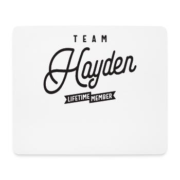 Team Hayden Lifetime Member Personalized Name - Mouse Pad (horizontal) - white - Front
