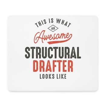 Funny Awesome Structural Drafter Job Occupation - Mouse Pad (horizontal) - white - Front