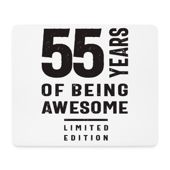 55 Years of Being Awesome - 55th Birthday - Mouse Pad (horizontal) - white - Front