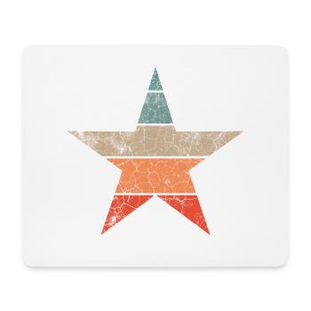 Stern Retro Vintage Stern Symbole und Formen Stern - Mousepad (Querformat) - Weiß - Vorne