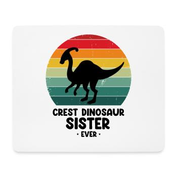 Paleontology Teacher and Parasaurolophus Motif - Mouse Pad (horizontal) - white - Front