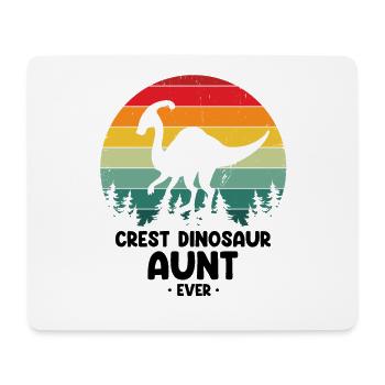 Crest Dinosaur Aunt for Parasaurolophus - Mouse Pad (horizontal) - white - Front