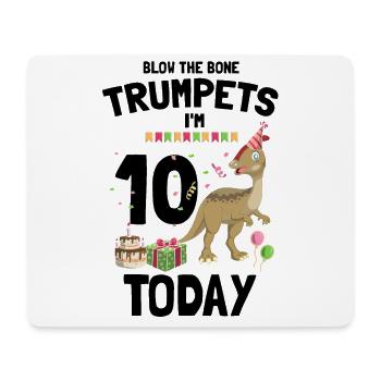 Parasaurolophus for dinosaurs and fosil hunters - Mouse Pad (horizontal) - white - Front