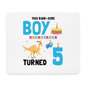 Parasaurolophus Boys Design Birthday Party - Mouse Pad (horizontal) - white - Front