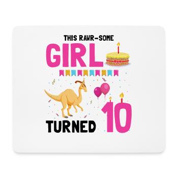 Parasaurolophus Kids for Dinosaur Birthday - Mouse Pad (horizontal) - white - Front