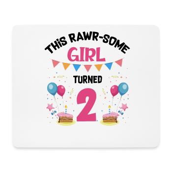 Parasaurolophus Girls Design Birthday Party - Mouse Pad (horizontal) - white - Front