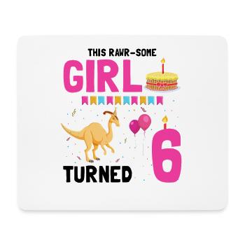 Parasaurolophus Kids for Dinosaur Birthday - Mouse Pad (horizontal) - white - Front