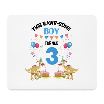 Parasaurolophus Kids for Dinosaur Birthday - Mouse Pad (horizontal) - white - Front