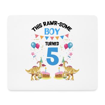 Parasaurolophus Kids for Dinosaur Birthday - Mouse Pad (horizontal) - white - Front