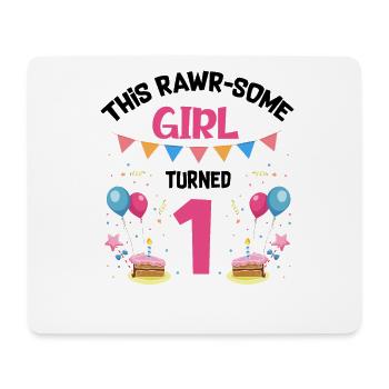 Parasaurolophus Girls Design Birthday Party - Mouse Pad (horizontal) - white - Front