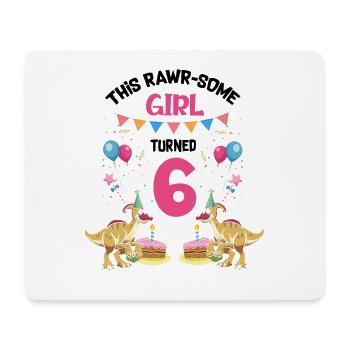 Parasaurolophus Kids for Dinosaur Birthday - Mouse Pad (horizontal) - white - Front