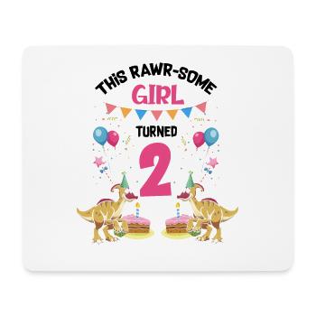 Parasaurolophus Kids for Dinosaur Birthday - Mouse Pad (horizontal) - white - Front