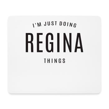 Je fais juste Regina Things Nom personnalisé - Tapis de souris (format paysage) - blanc - Devant