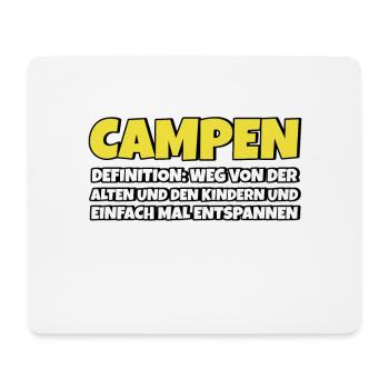 Campen Therapie Lustiger Spruch - Mousepad (Querformat) - Weiß - Vorne